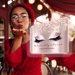 Makeup Artist Eyelash Lash Grått Ro Konfetti Ro Visitkort
