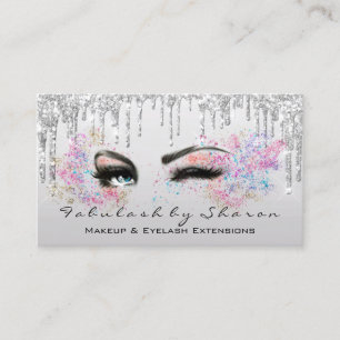 Makeup Artist Eyelash Lash Lash Glitter Drives Gr Visitkort