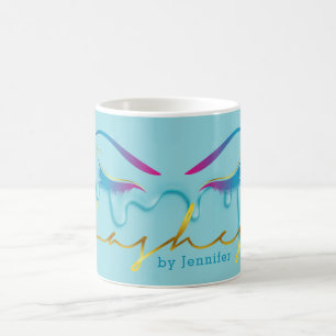 Makeup Artist Eyelash Lash Paint Drives Teal Kaffemugg