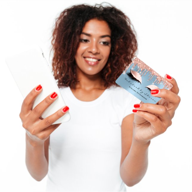 Makeup Artist Eyelash Lash Ro Drives Blue Royal Visitkort (#MakeupMastery #EyelashElegance #RoseRadiance #DripDrama #BlueBoldness #RoyalRefinement #BusinessBlo)