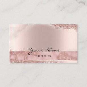 Makeup Artist Eyelash Lash Rosegold-skript Visitkort