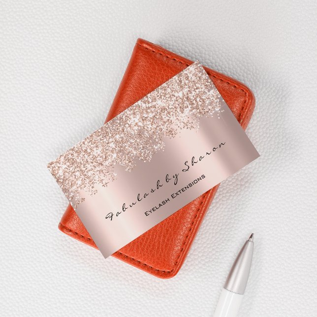 Makeup Artist Eyelash Mink Lash Confetti Ro Visitkort (Skapare uppladdad)