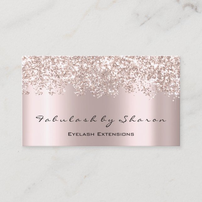 Makeup Artist Eyelash Mink Lash Grått Ro Visitkort (Framsida)