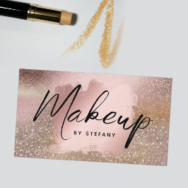 Makeup Artist Eyeliner Lettering Pastel Glam Visitkort