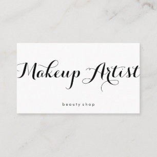 Makeup Artist Finare Font Minimalist Visitkort