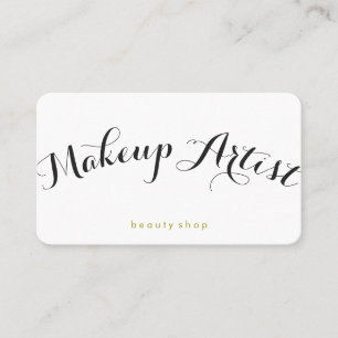 Makeup Artist Finare Font Minimalist Visitkort