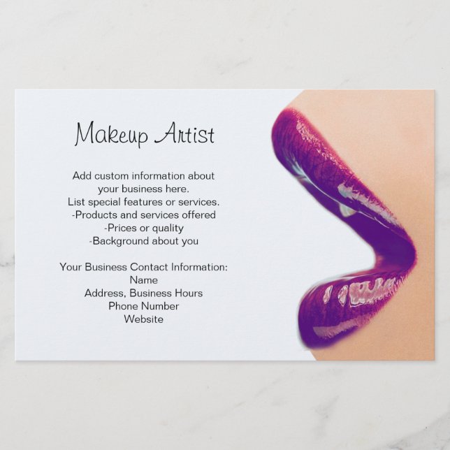 Makeup Artist Flyer (Framsidan)