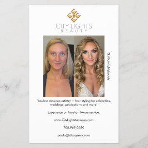 Makeup Artist Före och efter Flyer