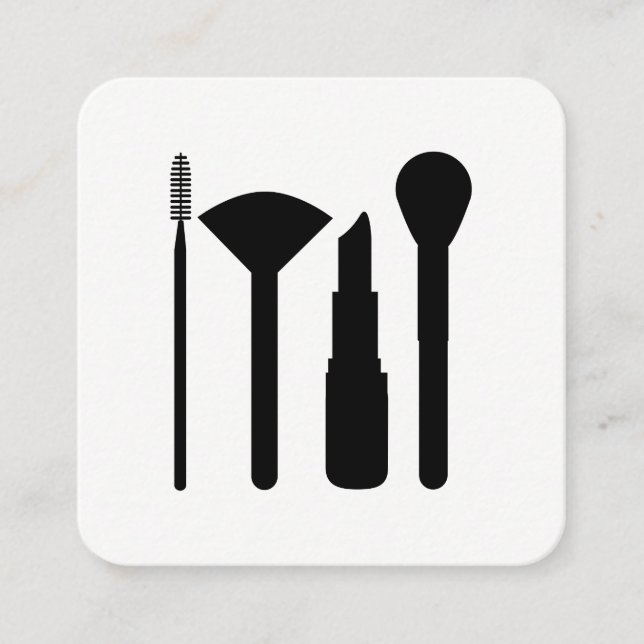 Makeup Artist Fyrkantigt Visitkort (Framsida)