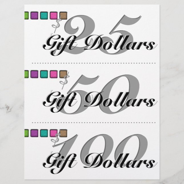 Makeup Artist Gift Certificate Palette Colorful (Framsida)