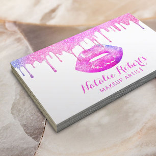 Makeup Artist Girly Pastel Drives Rosa Läppar Salo Visitkort