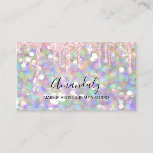Makeup Artist Glitter Guld 3D Glitter Rosa Glitter Visitkort