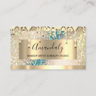 Makeup Artist Glitter Holographic 3dEffect Visitkort