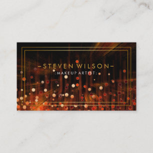 Makeup Artist Glow Glitter Gnistra Modern Fire Visitkort