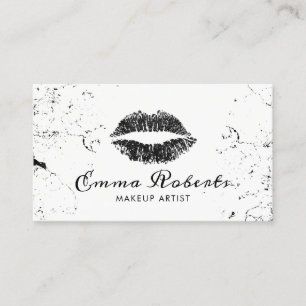 Makeup Artist Goth Chic Black Läppar Salon Visitkort