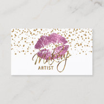 Makeup Artist Guld Confetti Dots & So Rosa Läppar