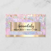 Makeup Artist Guld Framed Glitter QRCode-drivrutin