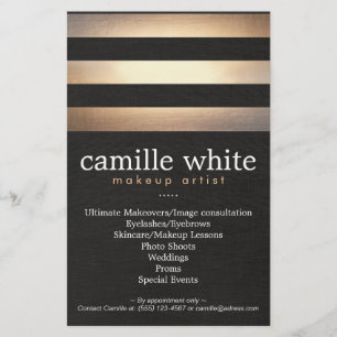 Makeup Artist Guld Rand Snyggt Beauty Salon Flygblad