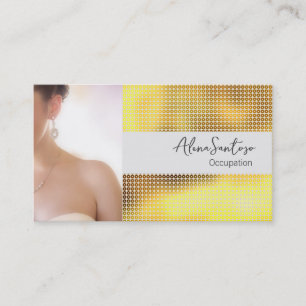 Makeup Artist Guld Sequin Visitkort