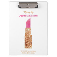 Makeup Artist Guld Sequin Watercolor Beauty