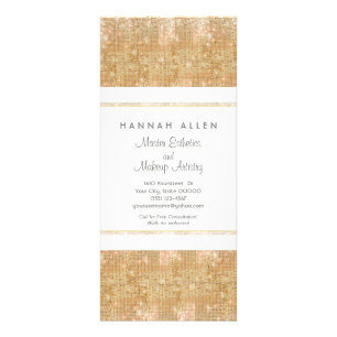 Makeup Artist Guld Sequins Rack Card Reklamkort