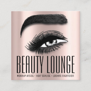 Makeup Artist Hair Eyelash Lux Ro QR CODE Fyrkantigt Visitkort