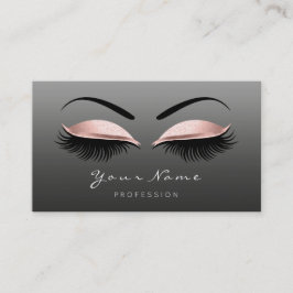 Makeup Artist Hair Lash Rosa Black White Öga Tidsbeställning Kort
