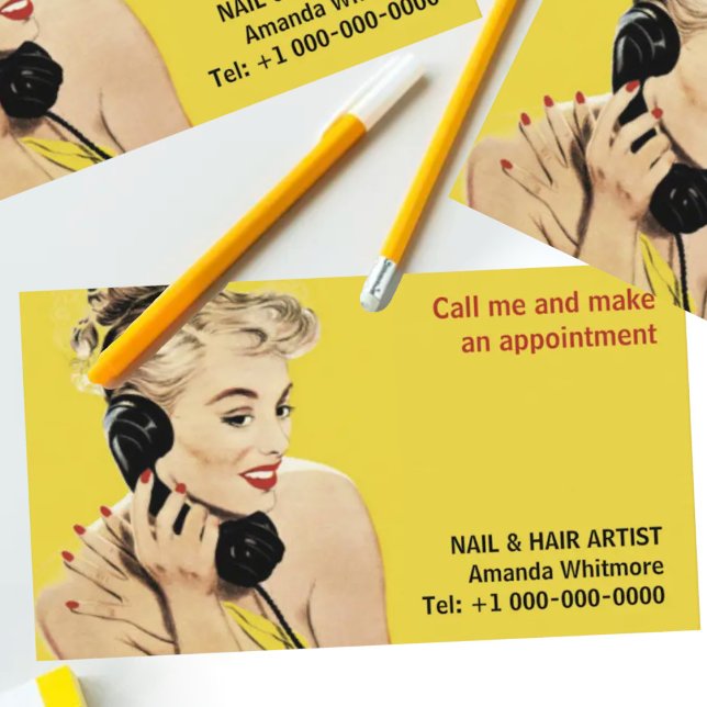 makeup artist hair nagel affärskort visitkort (Skapare uppladdad)
