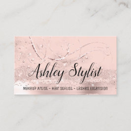 Makeup Artist Hair Salon Eyelash Scissors Ro Visitkort