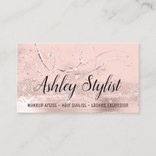 Makeup Artist Hair Salon Eyelash Sissar Ro Visitkort