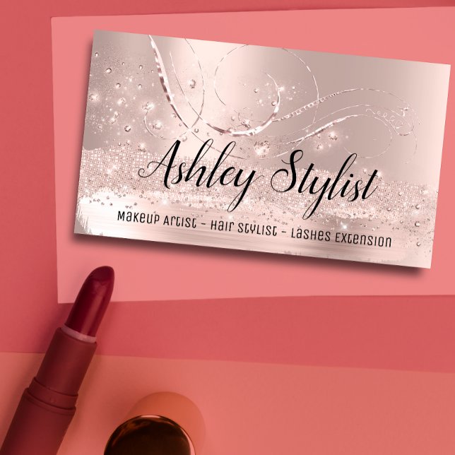 Makeup Artist Hair Salon Lash Extension Ro Visitkort (Skapare uppladdad)
