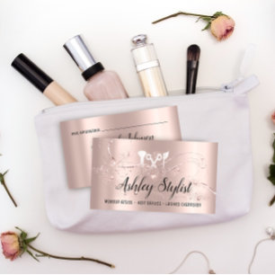 Makeup Artist Hair Salon Lash Logotyp Ro Visitkort