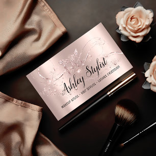 Makeup Artist Hair Salon Lash Logotyp Ro Visitkort