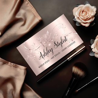 Makeup Artist Hair Salon Lash Logotyp Ro Visitkort
