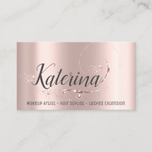 Makeup Artist Hair Salon Lash Rosa ros Spark Visitkort