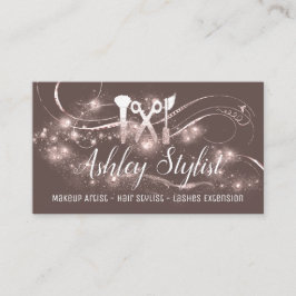 Makeup Artist Hair Salon Lash Scissors Ro Visitkort