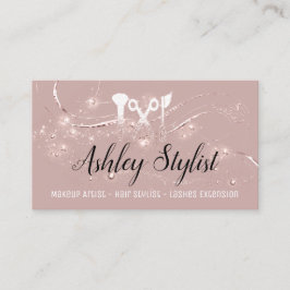 Makeup Artist Hair Salon Lash Scissors Ro Visitkort