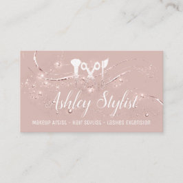 Makeup Artist Hair Salon Lash Scissors Visitkort