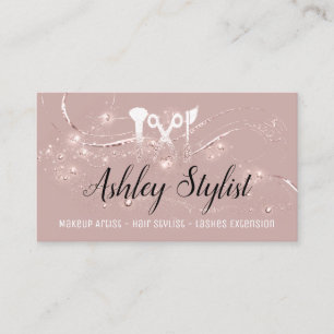 Makeup Artist Hair Salon Lash Sissar Ro Visitkort