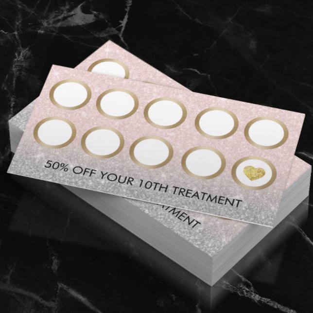 Makeup Artist Hair Salon  Rosa Loyalty Lojalitetskort (Skapare uppladdad)