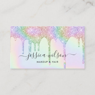 Makeup artist hair stilist chic holoGraphics drift Visitkort