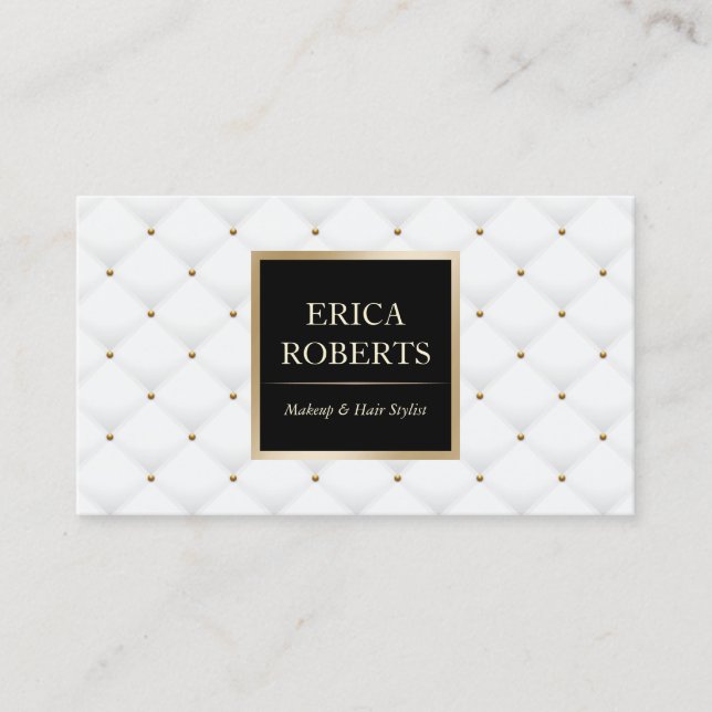 Makeup Artist & Hair Stylist Luxury Quilon Salon Visitkort (Framsida)