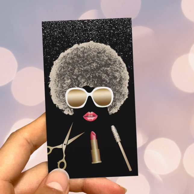 Makeup Artist Hair Stylist Modern Beauty Salon Visitkort (Skapare uppladdad)