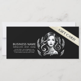 Makeup Artist Hair Stylist Modern Black White Guld