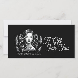 Makeup Artist Hair Stylist Modern Black White Guld