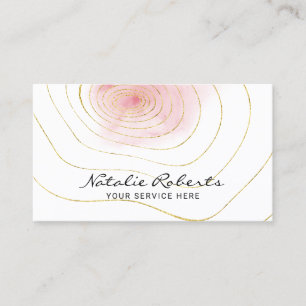 Makeup Artist Hair Stylist Modern Guld Träd Ringa Visitkort