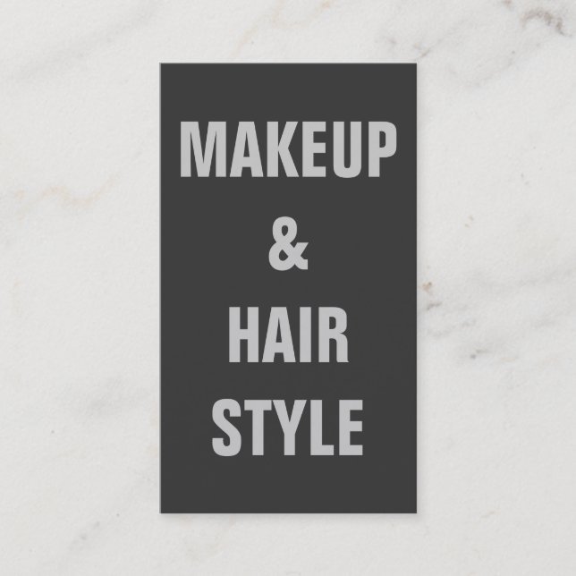 Makeup Artist Hair Stylist Modern Plain Minimalist Visitkort (Framsida)