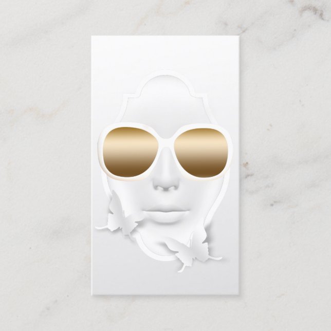 Makeup Artist Hair Stylist Papper Art Butterfly Visitkort (Framsida)