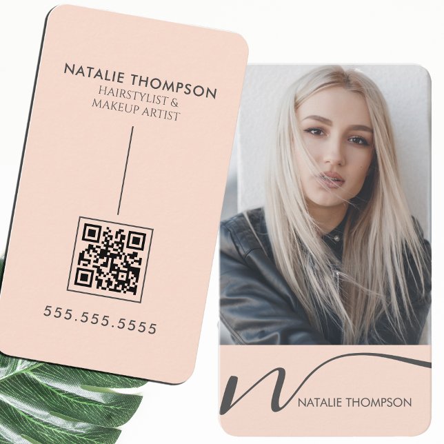 Makeup Artist Hairstylist Nagel Tech Beauty Salon Visitkort (Skapare uppladdad)