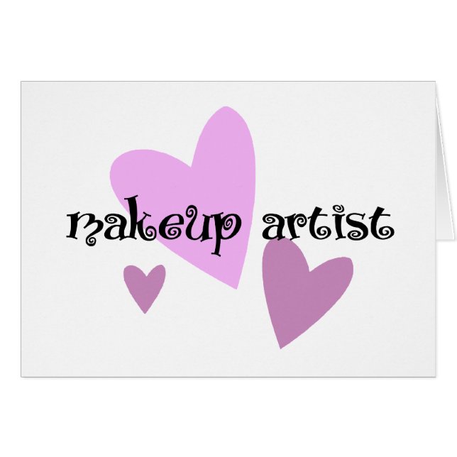 Makeup Artist Hälsningskort (Framsidan Horizontal)